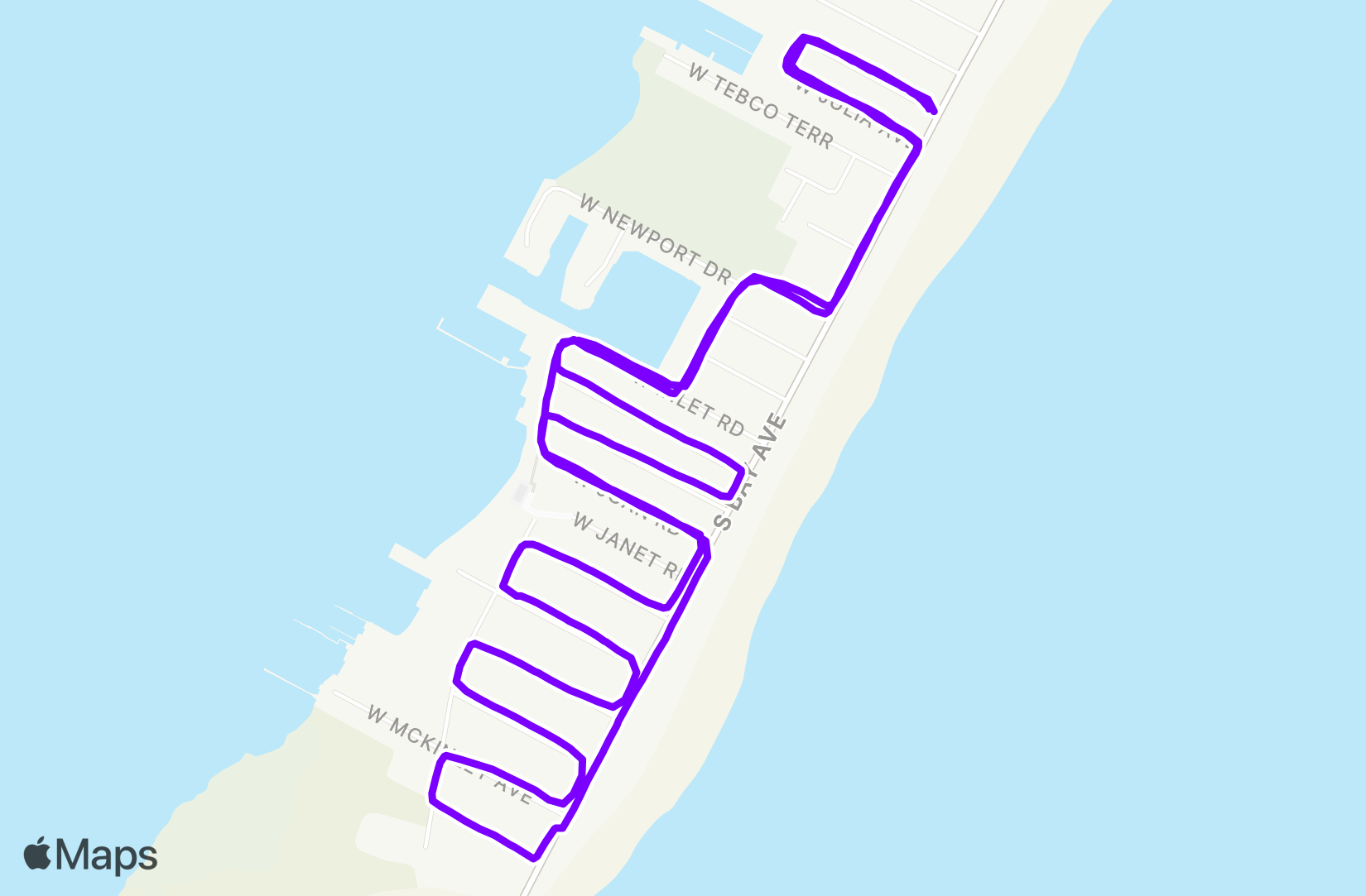 Run route map