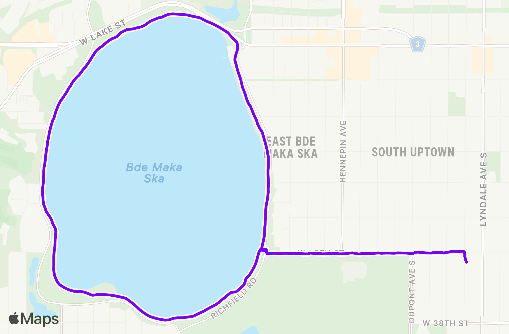 Run route map