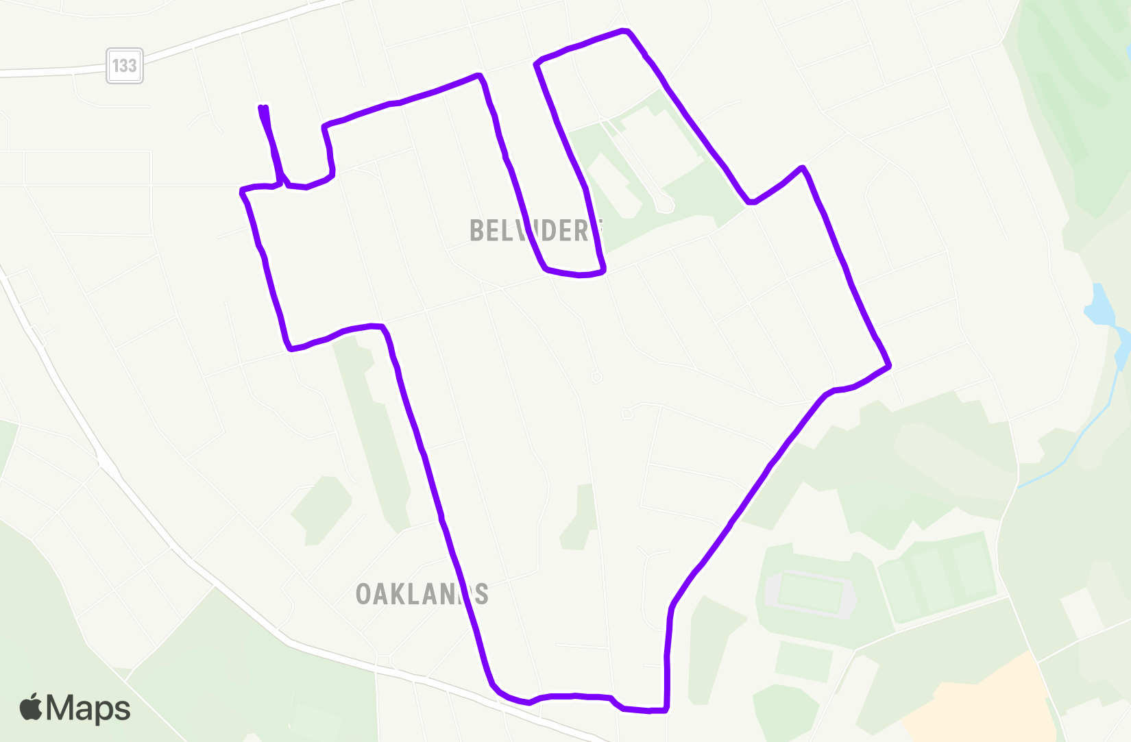 Run route map