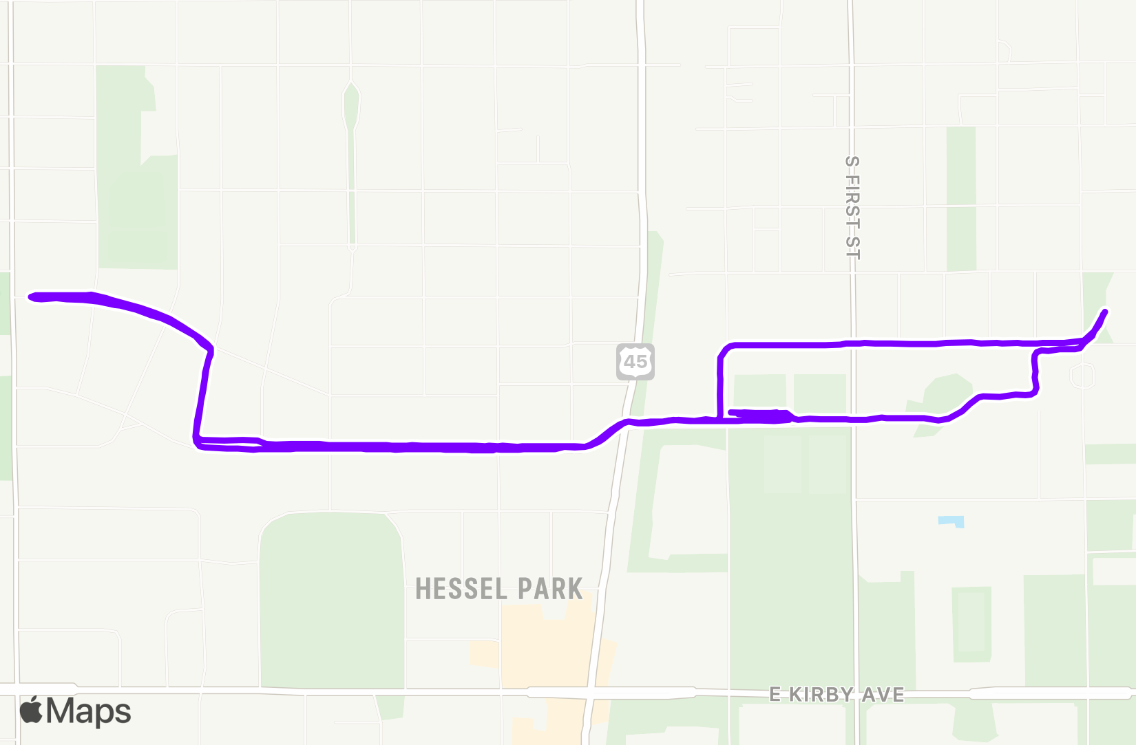 Run route map