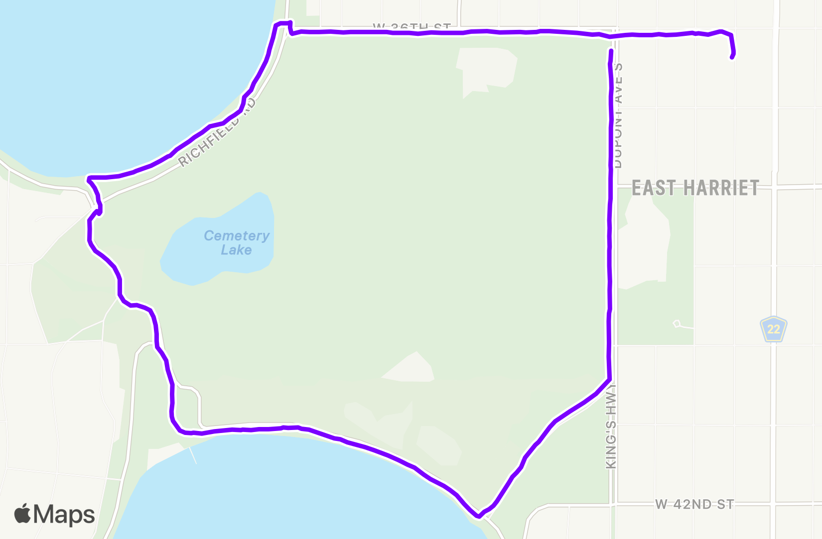 Run route map