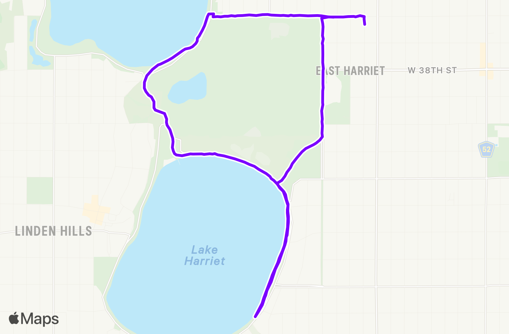 Run route map