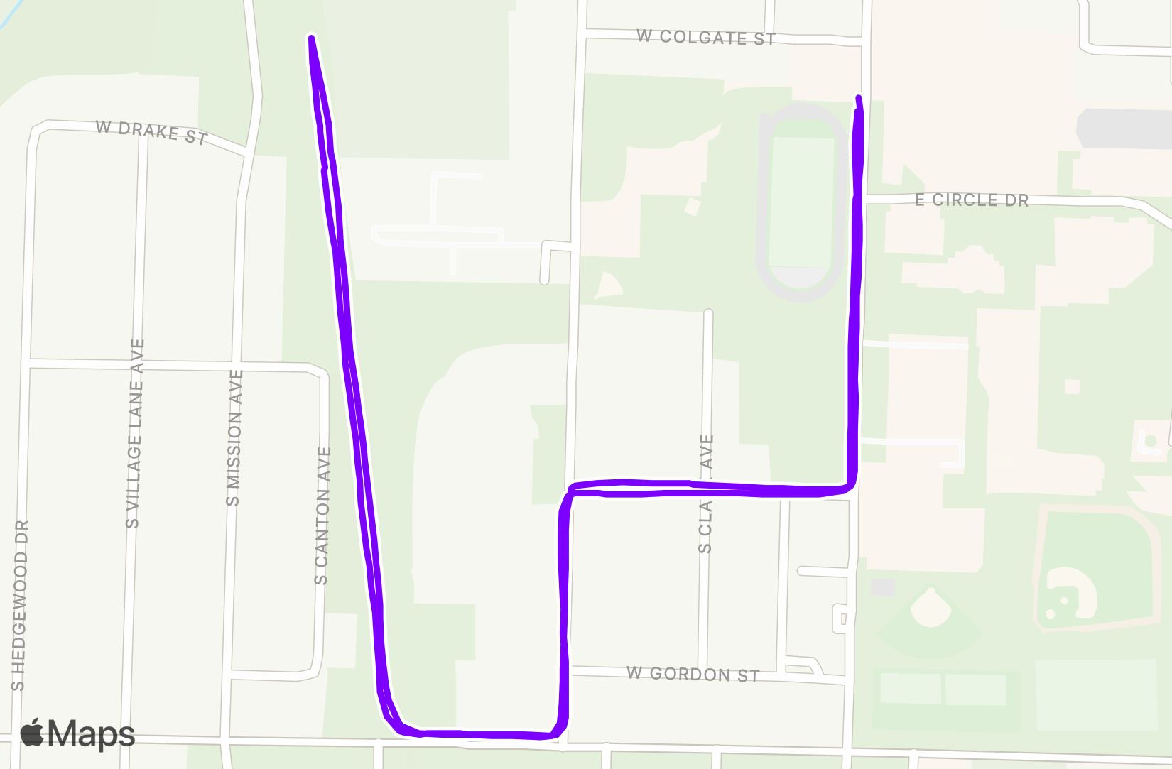 Run route map