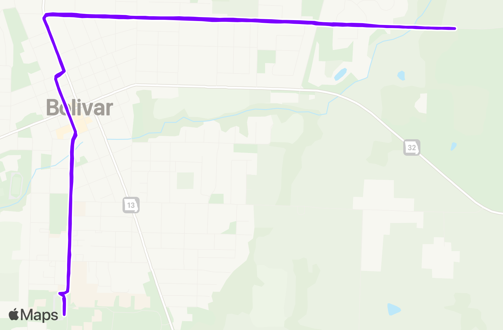Run route map