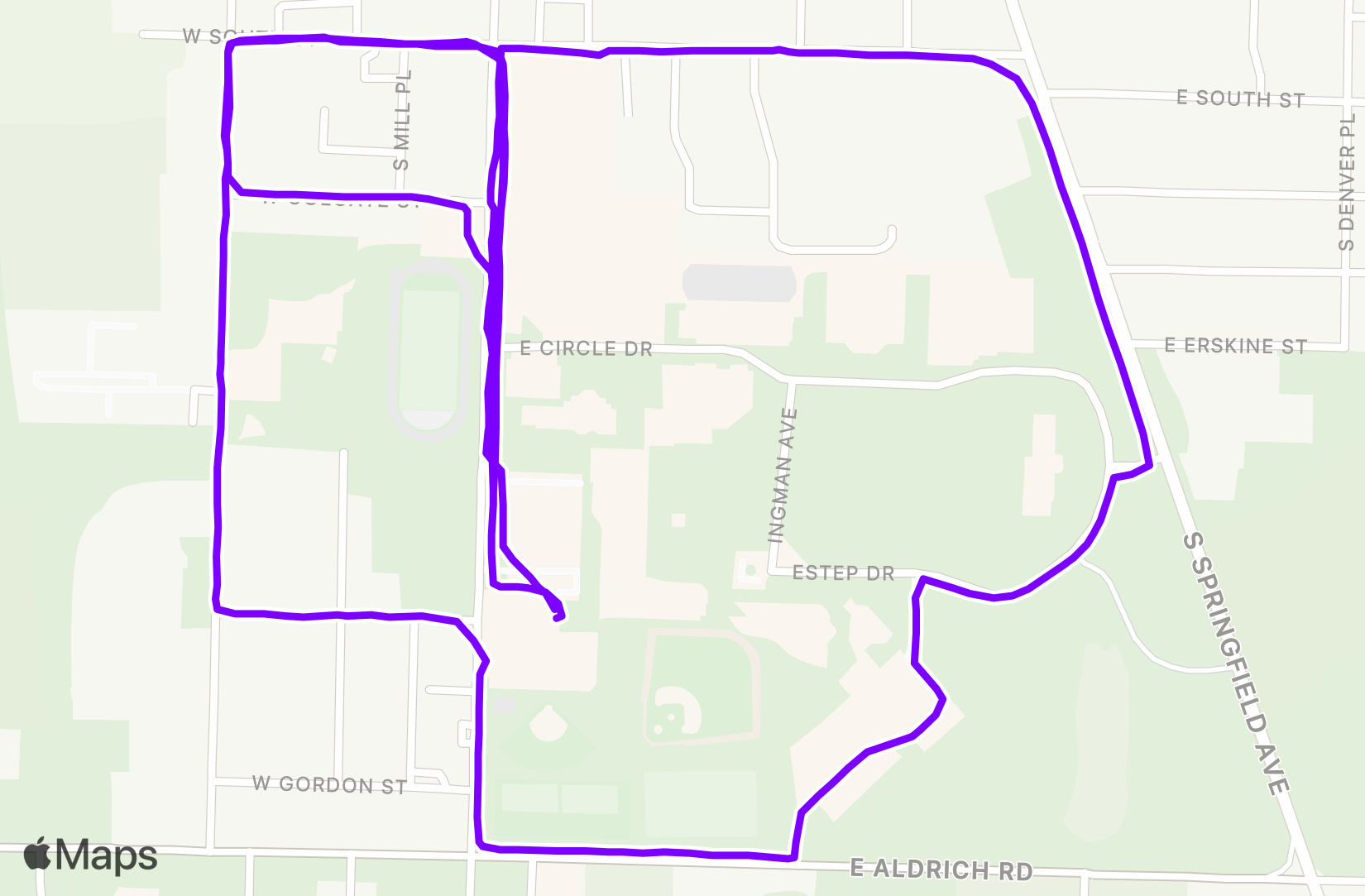 Walk route map