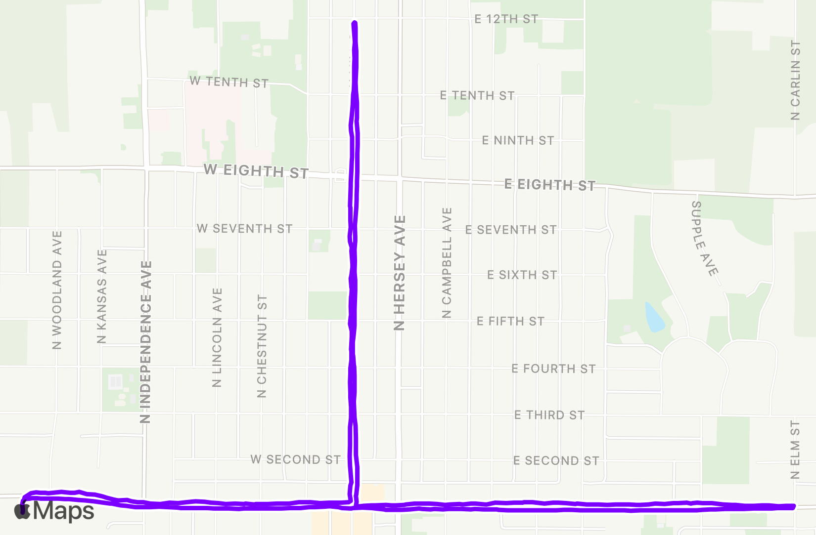 Run route map