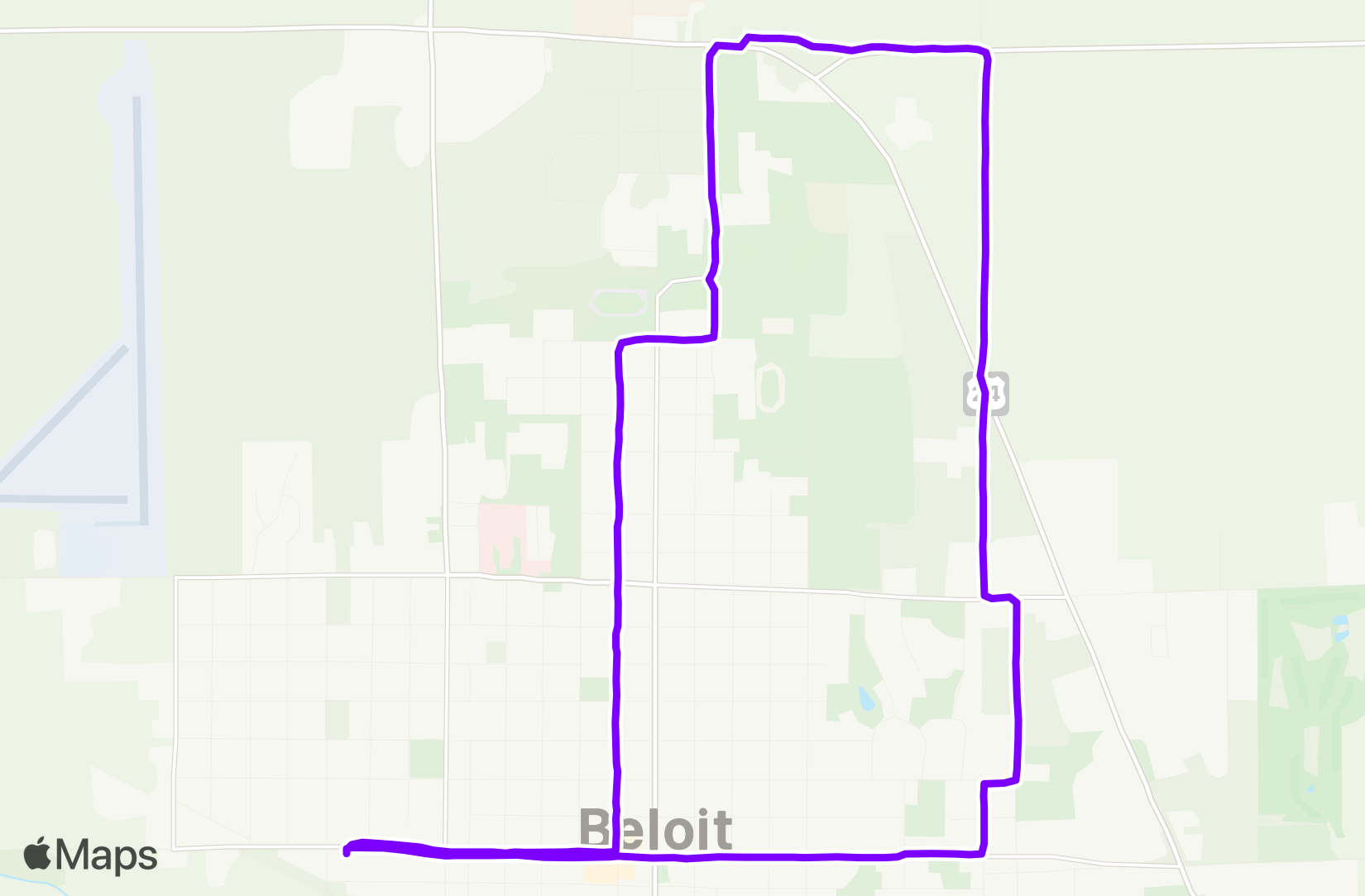 Run route map