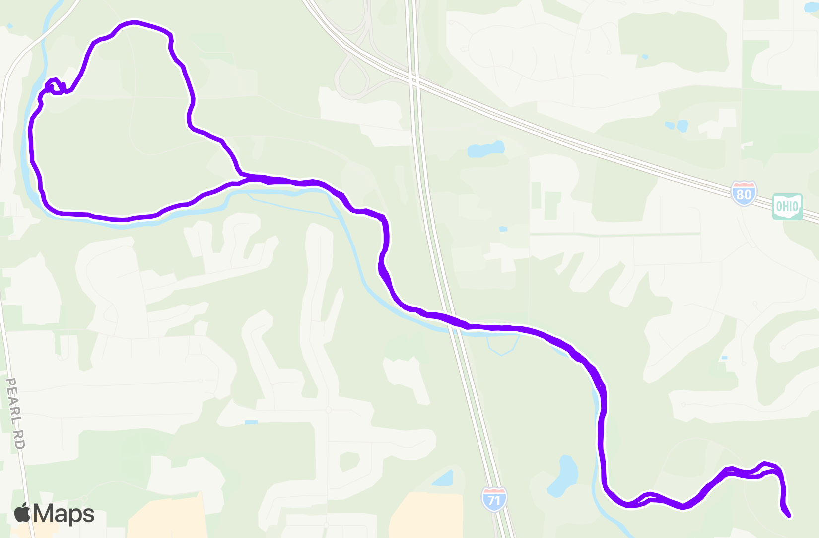 Run route map