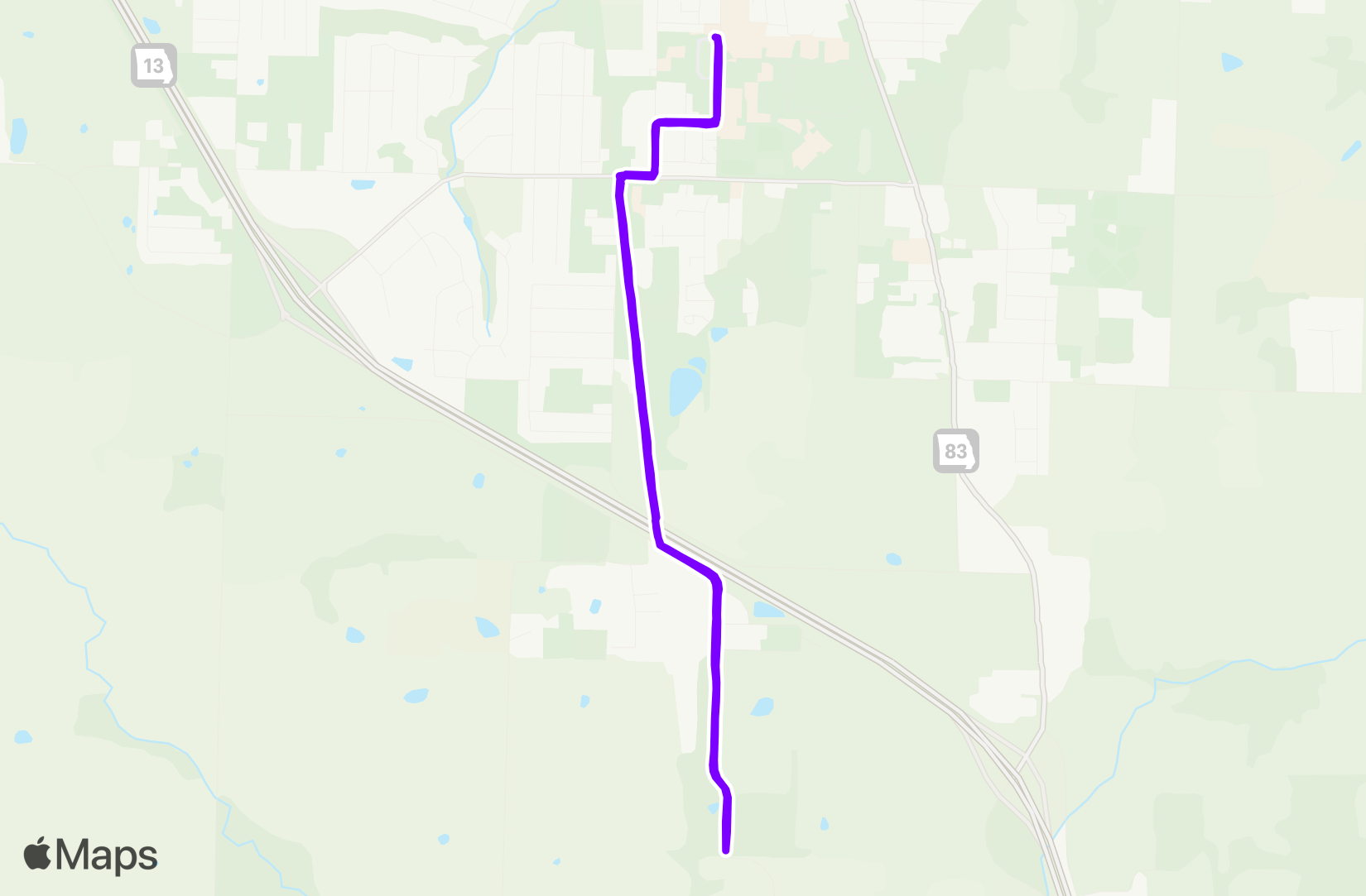 Run route map