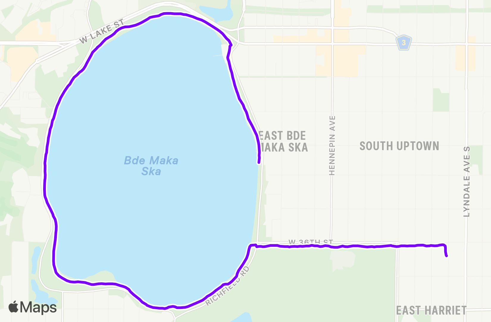 Run route map