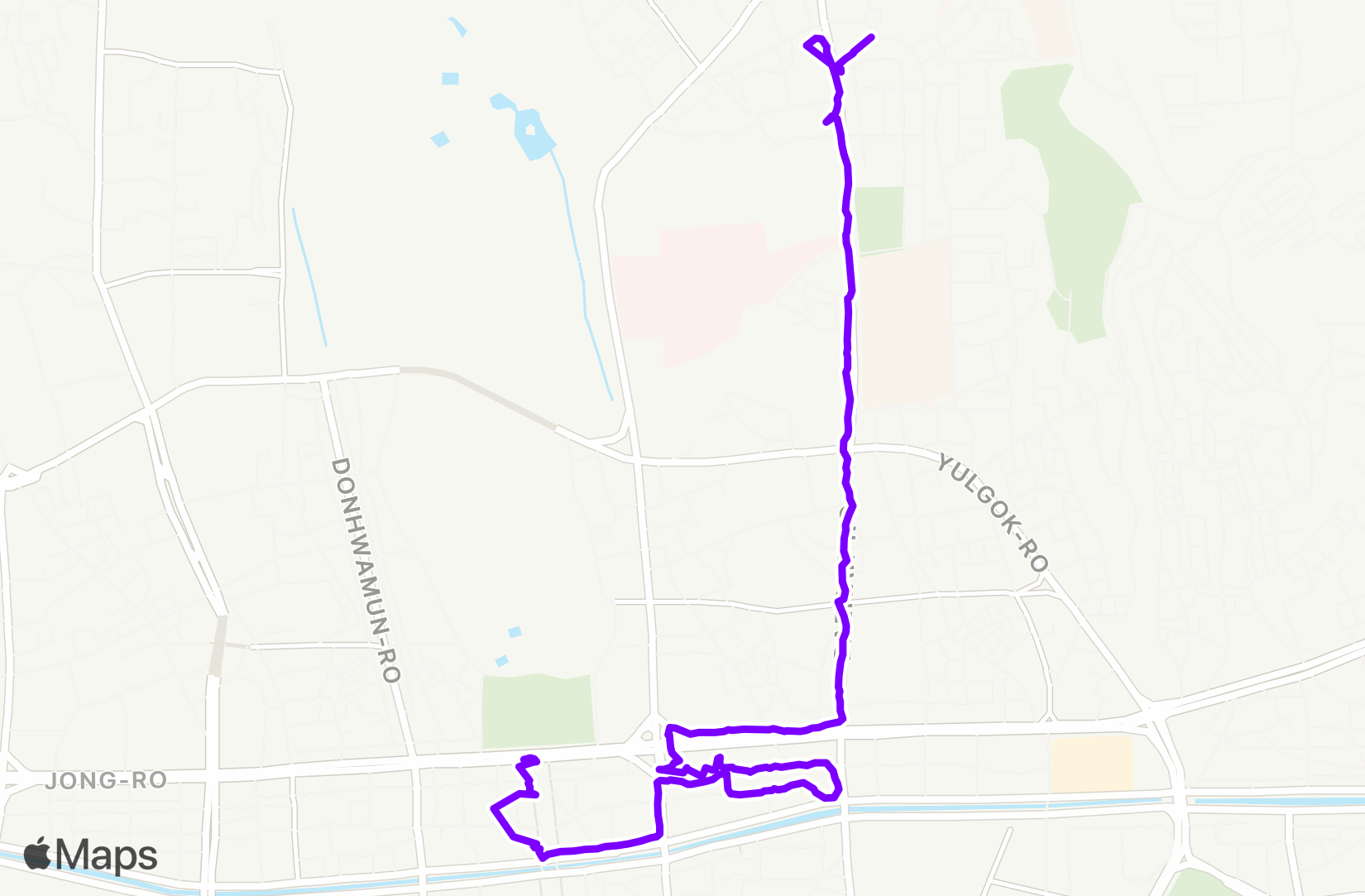 Walk route map