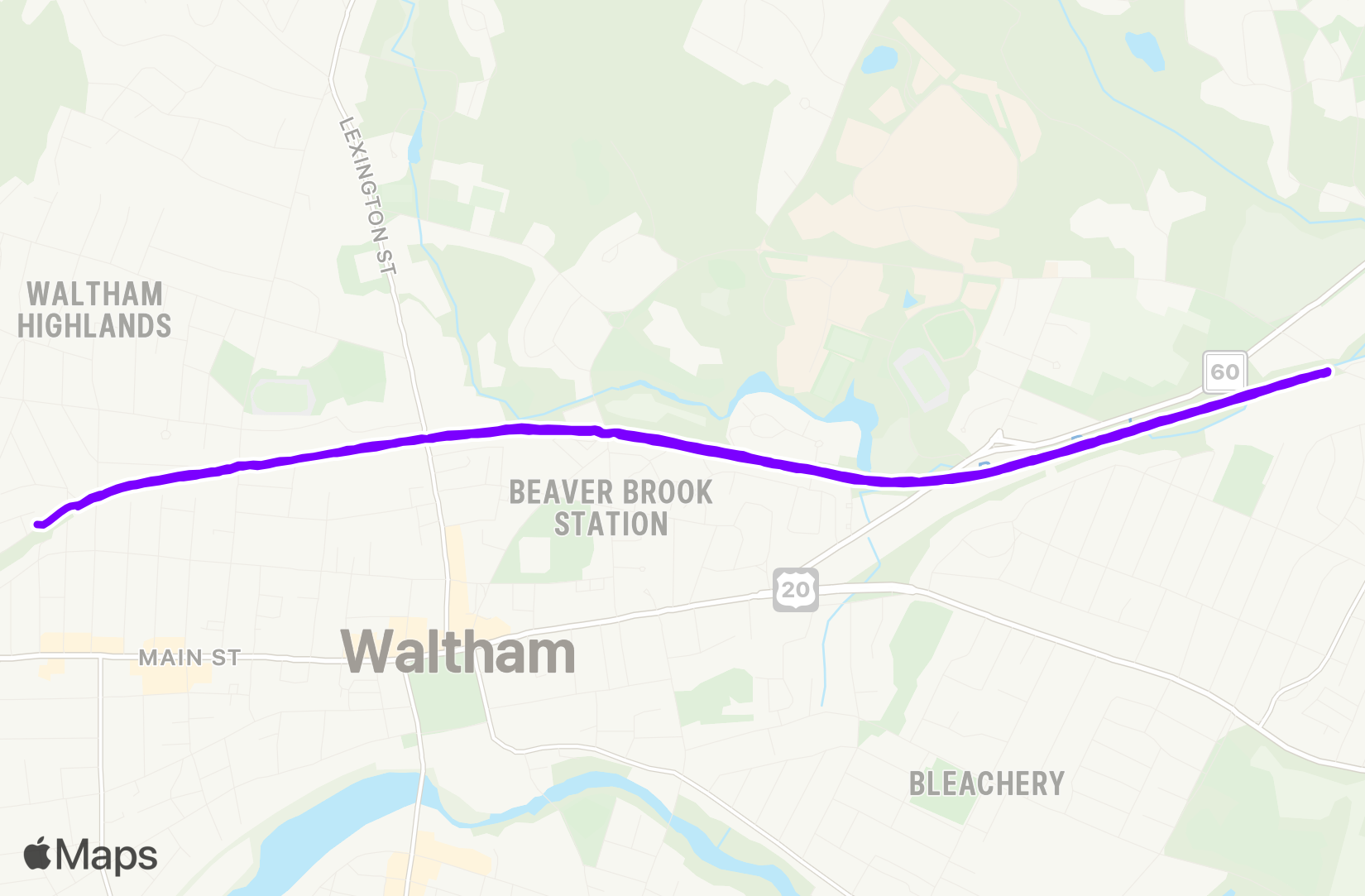 Run route map