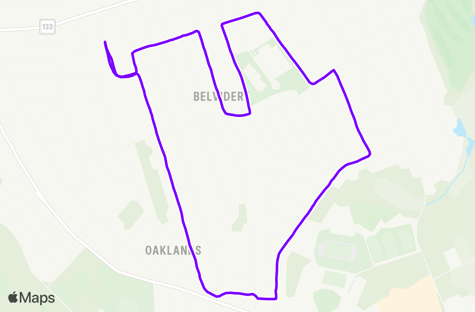 Run route map