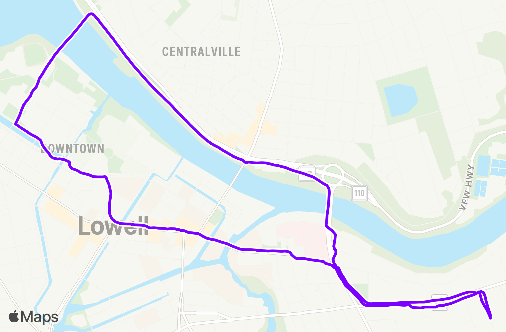 Run route map