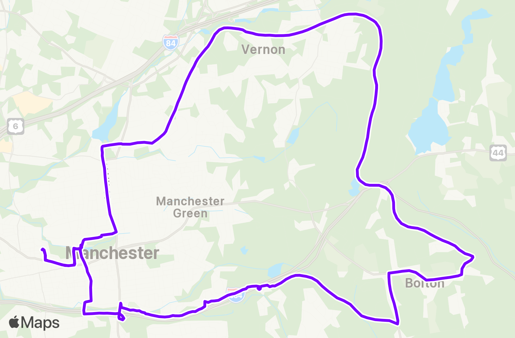 Bike route map