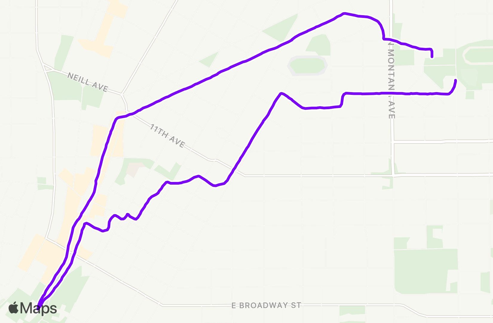 Run route map
