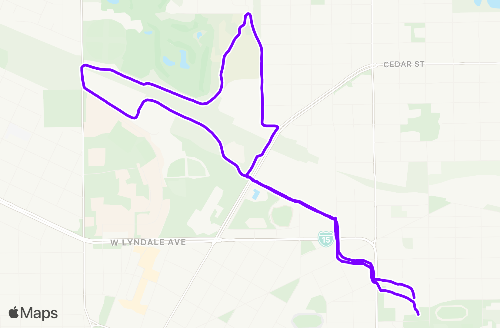 Run route map