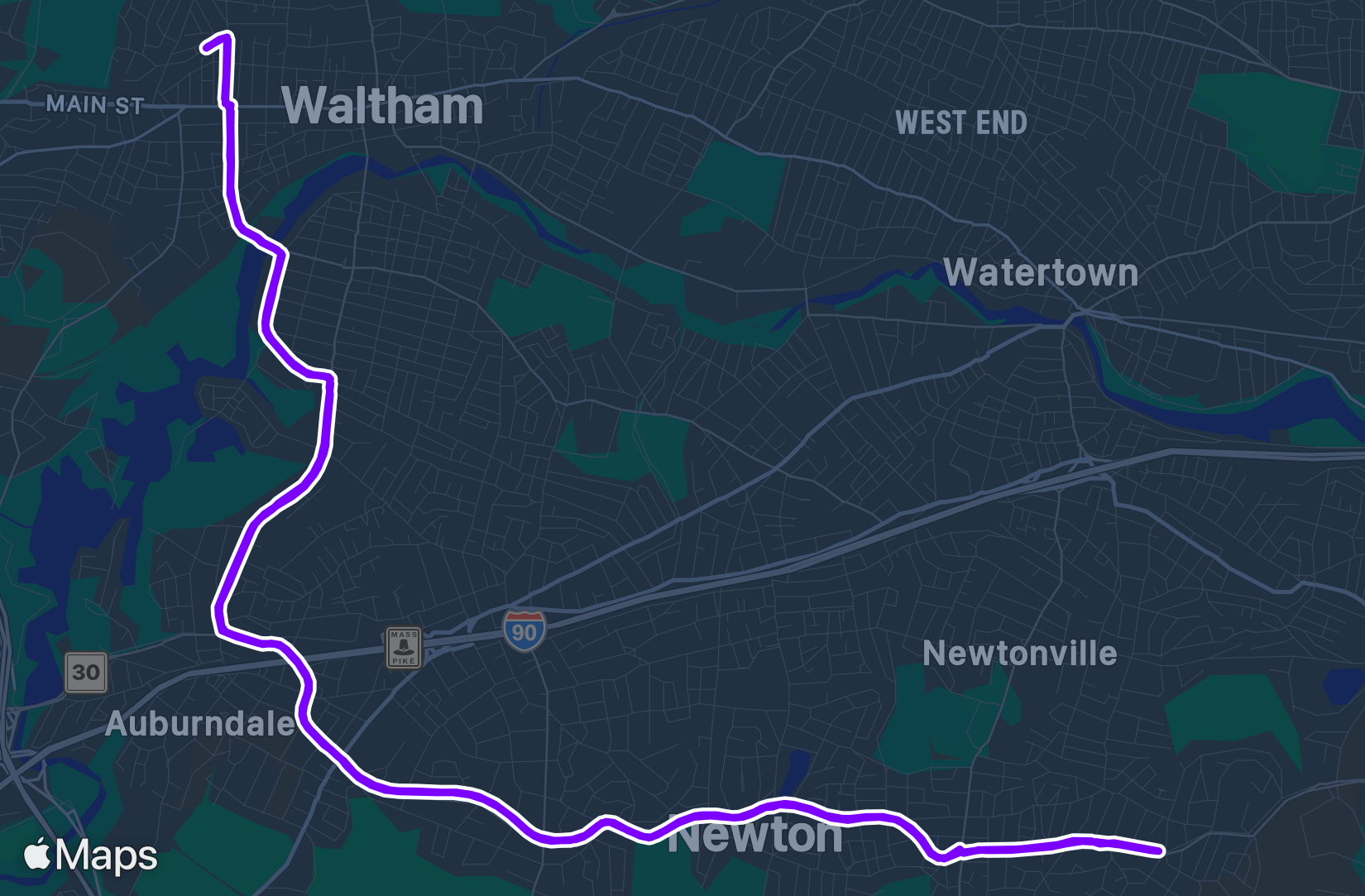Run route map