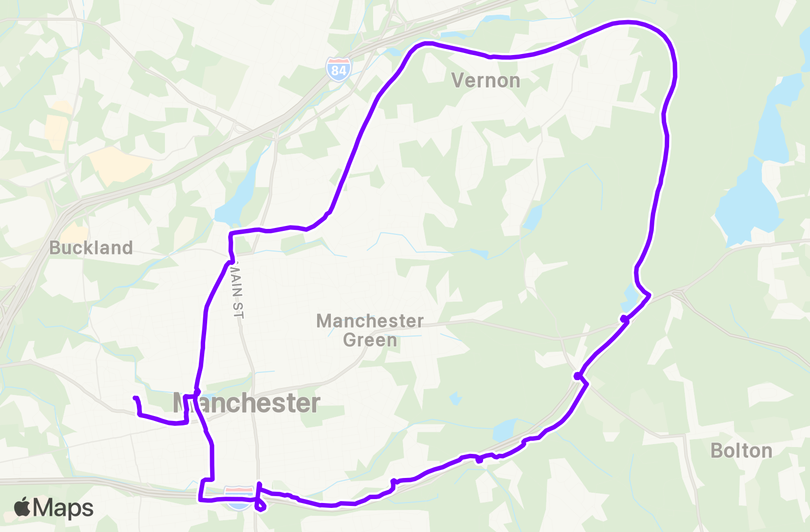 Bike route map
