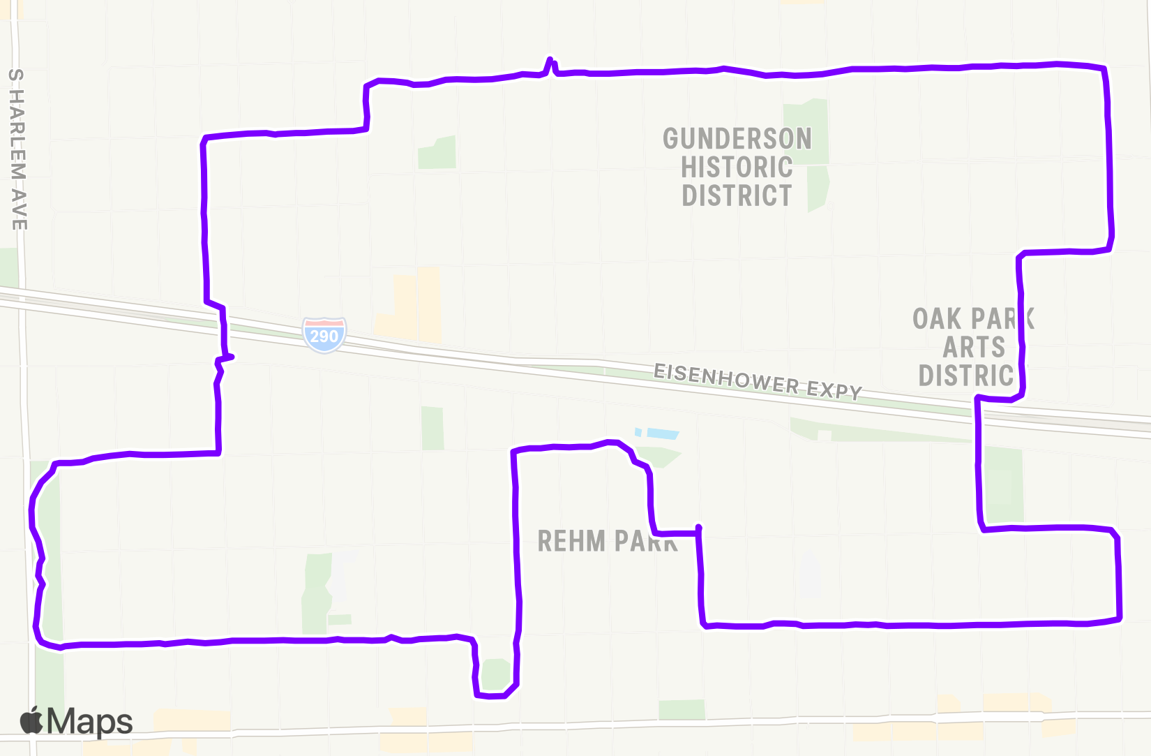 Run route map
