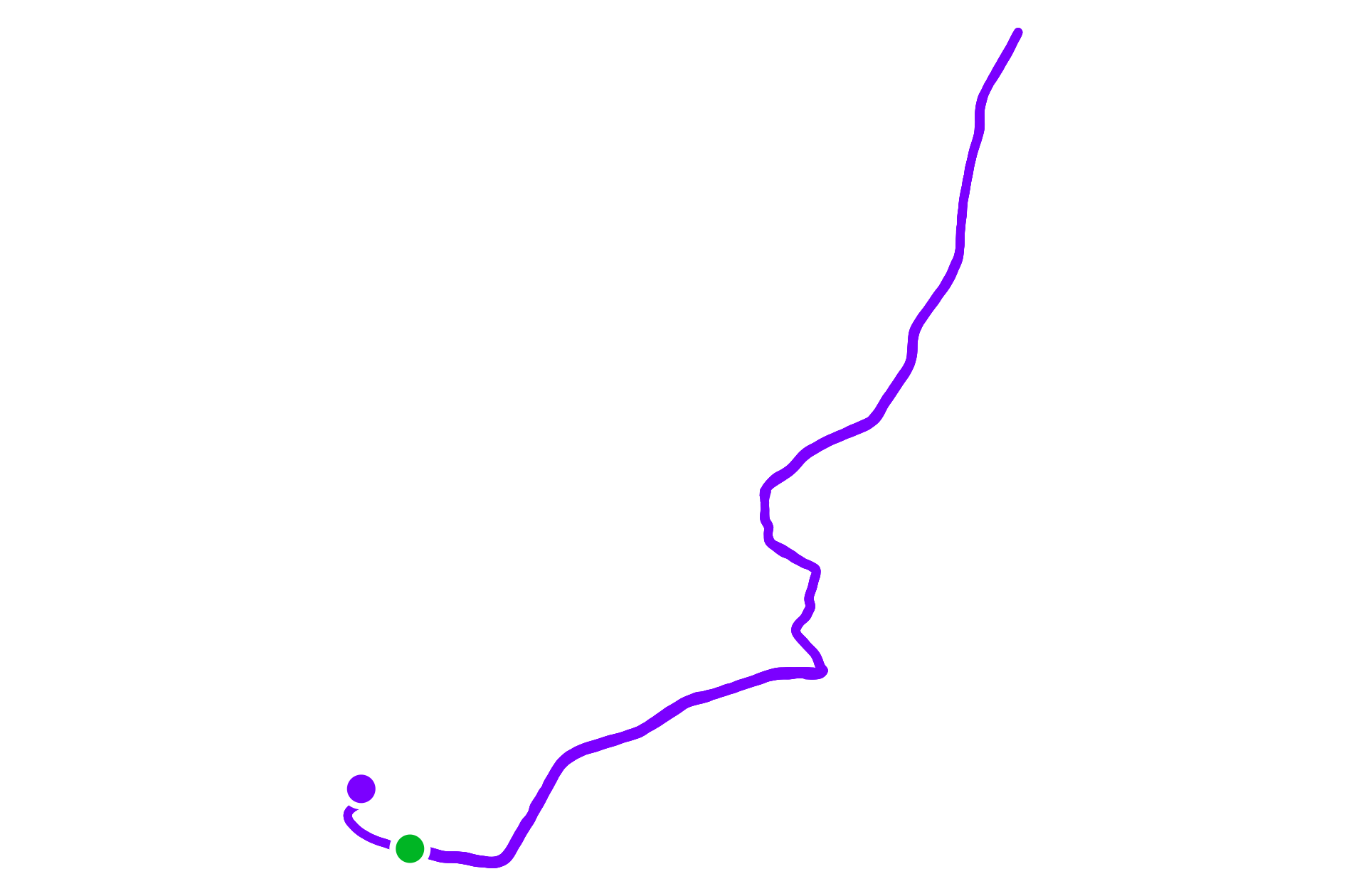 Run route map