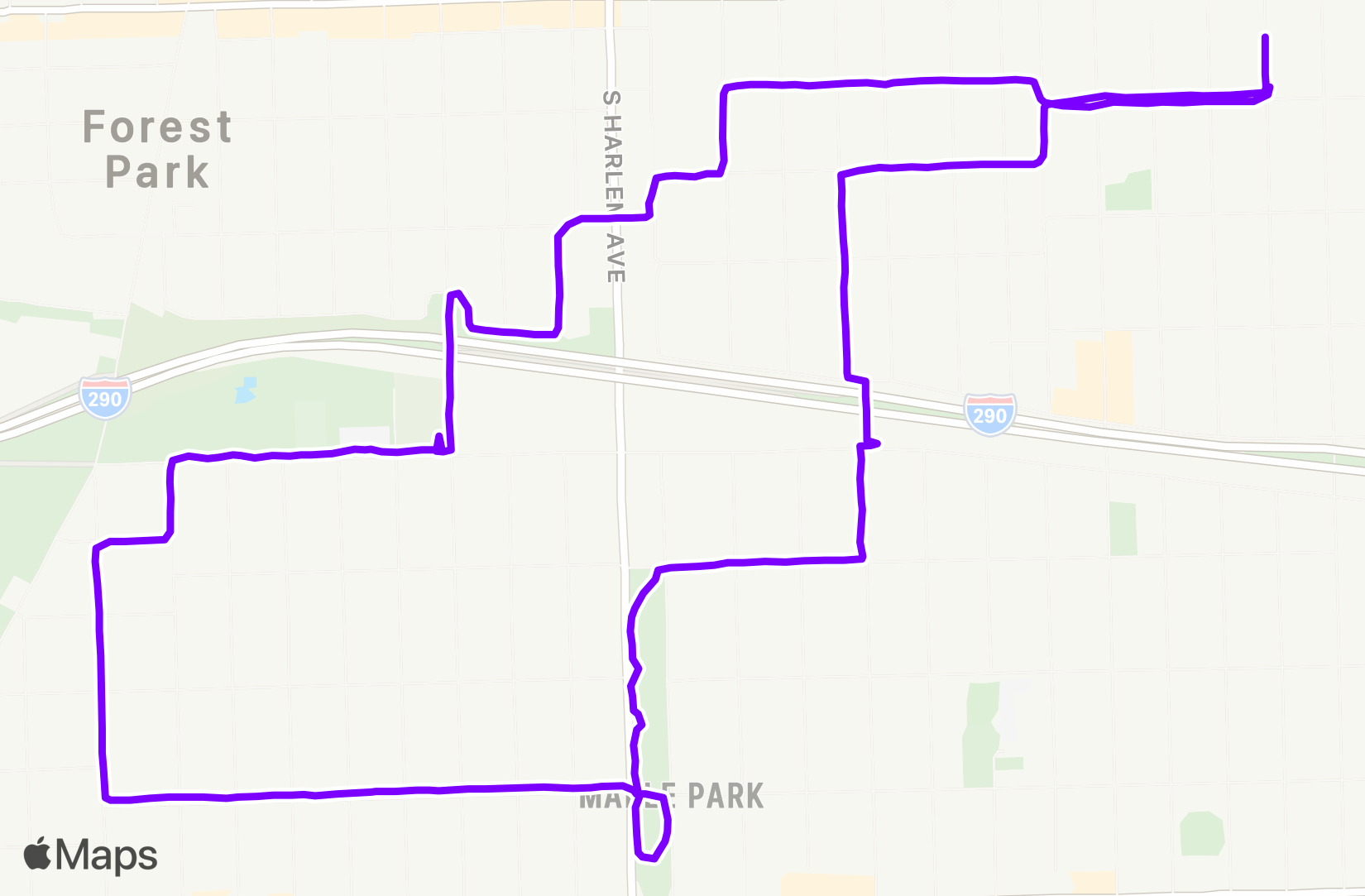 Run route map
