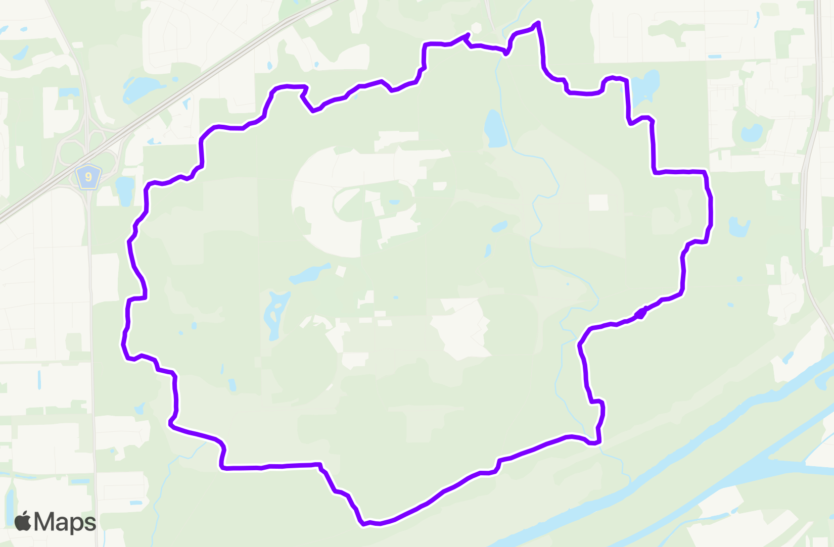 Run route map