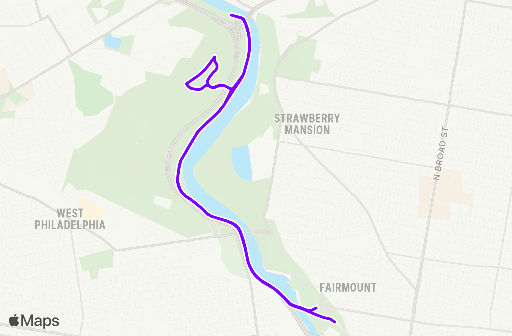 Run route map