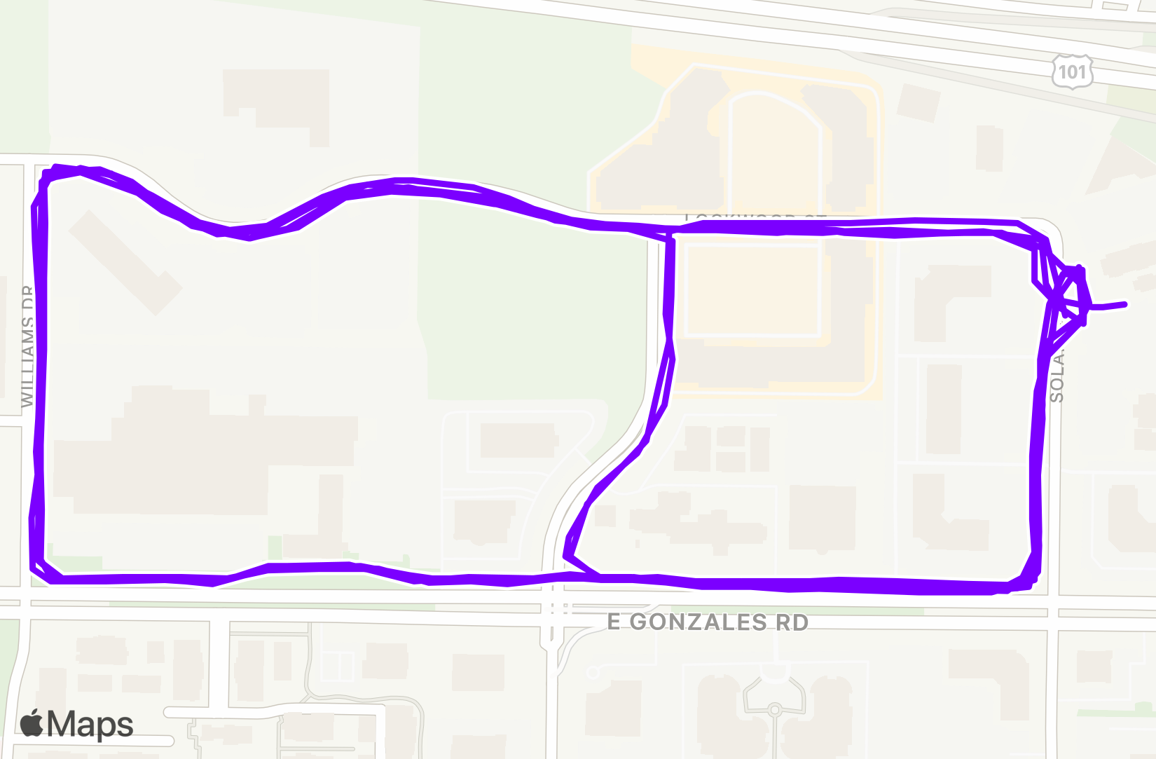 Run route map