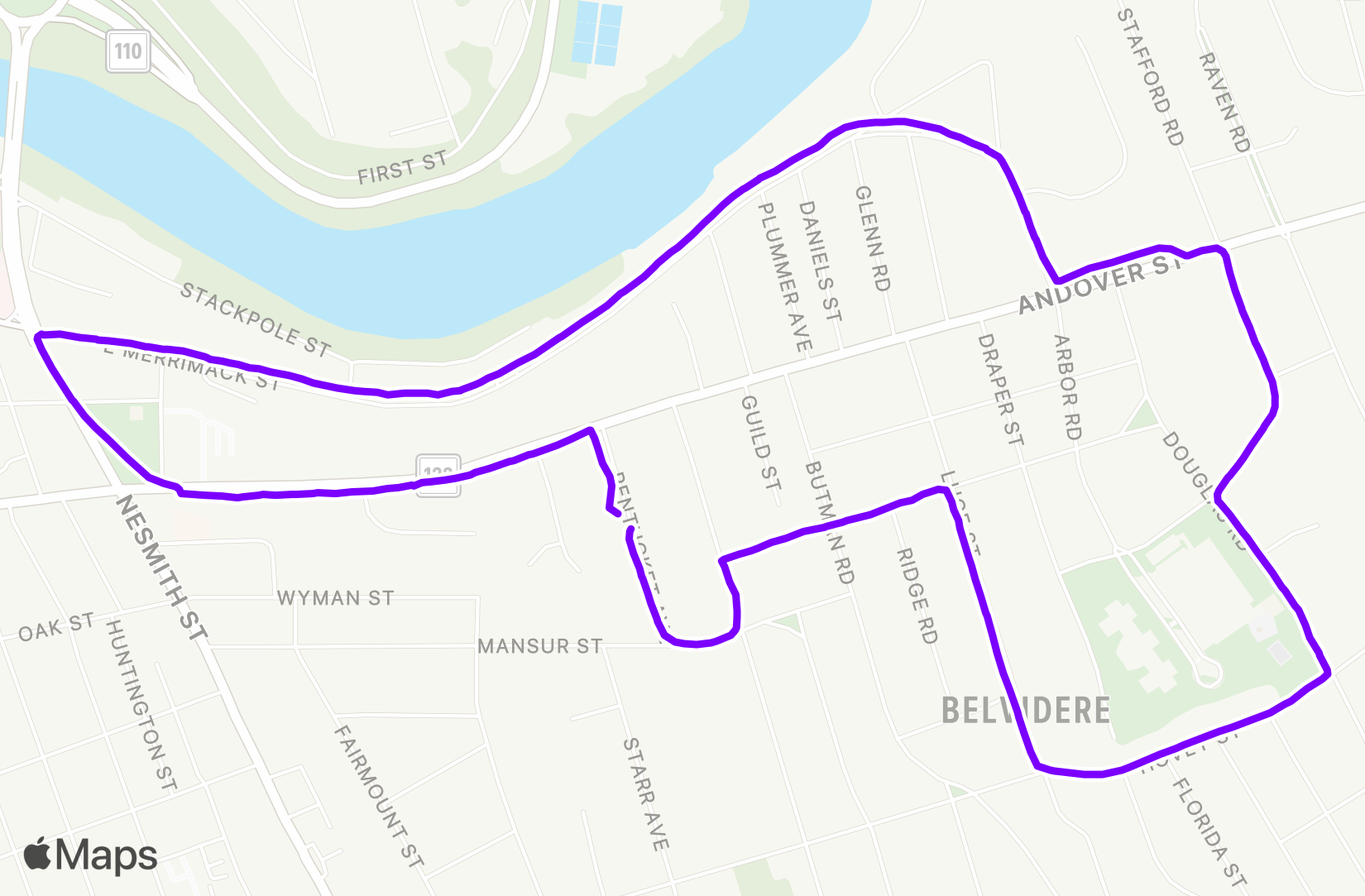 Run route map