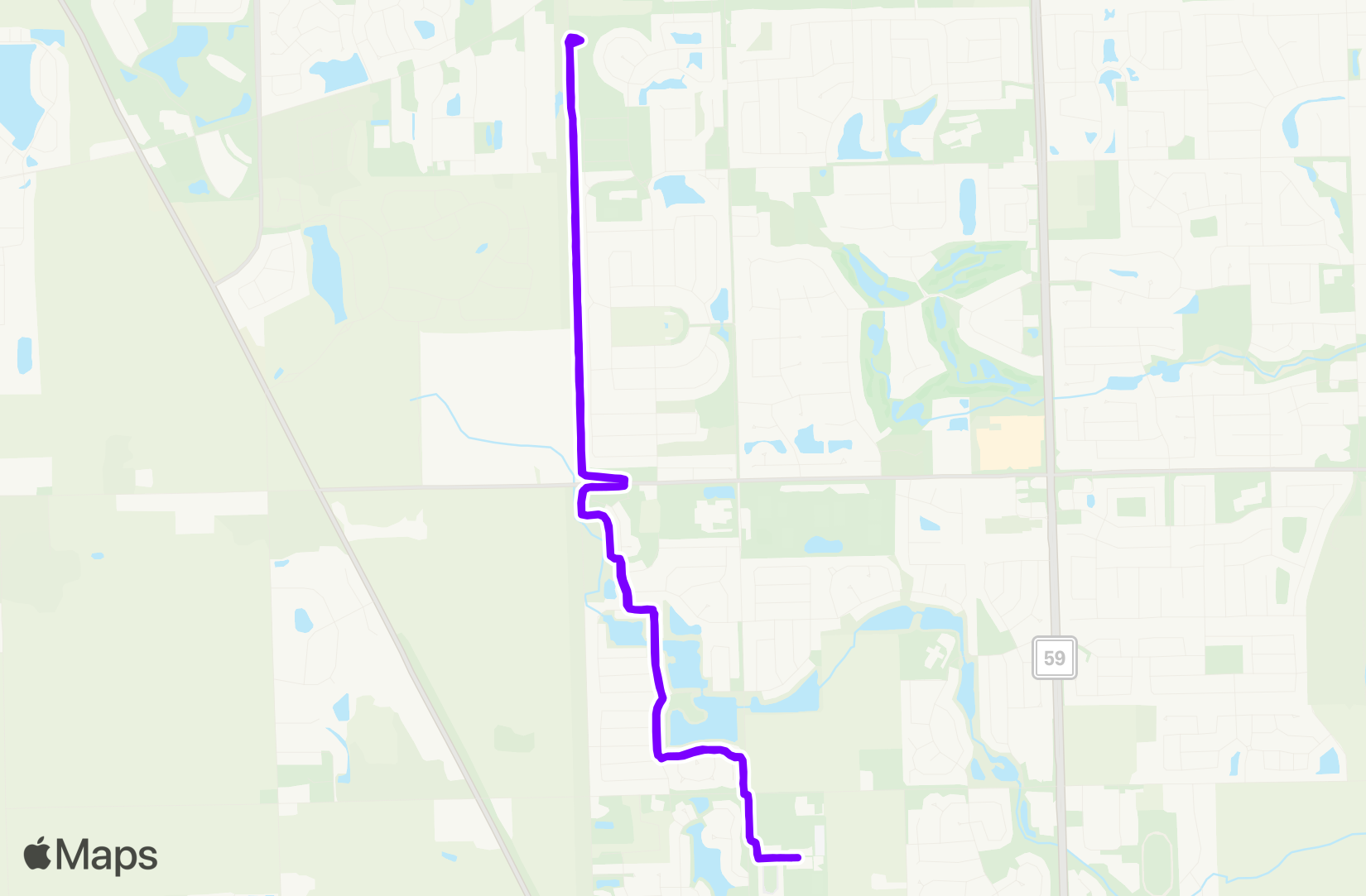 Run route map