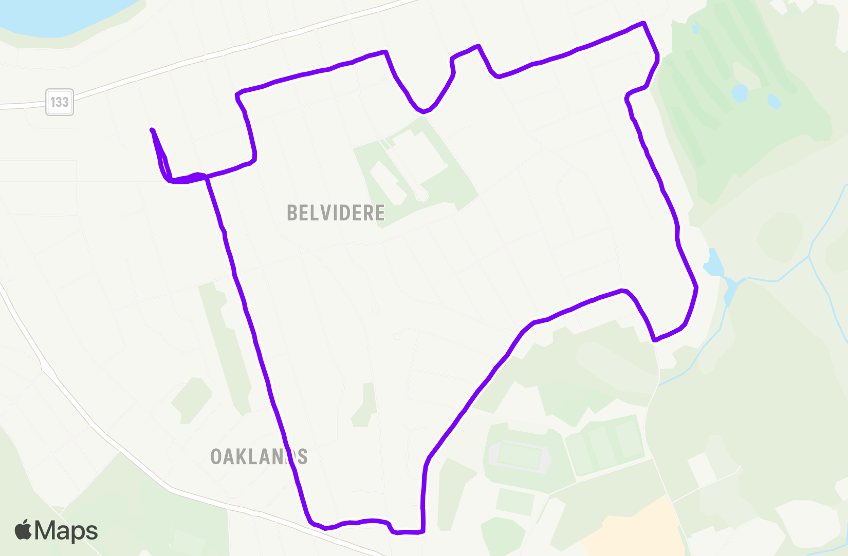 Run route map