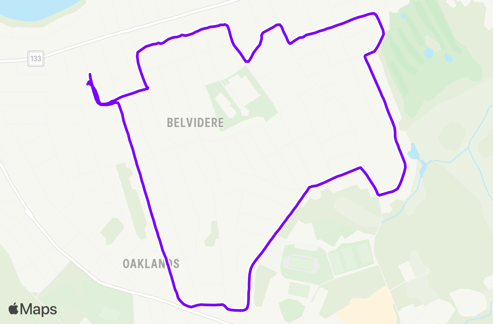 Run route map