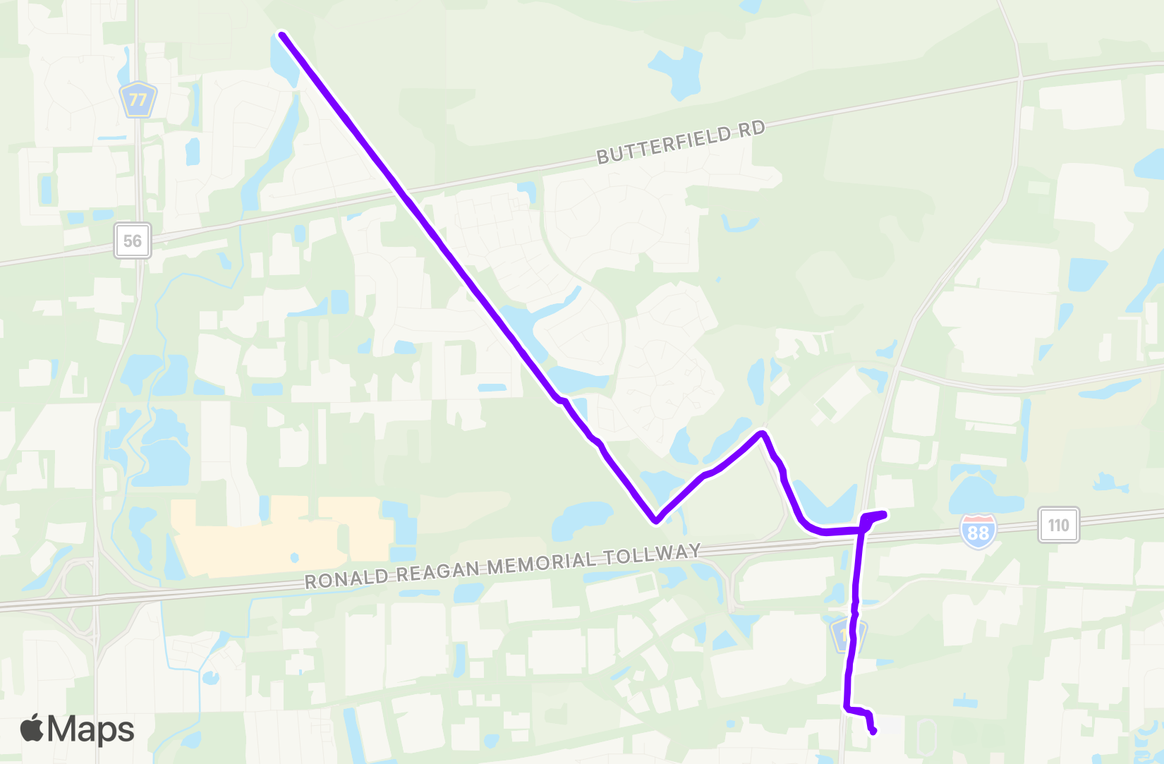 Run route map