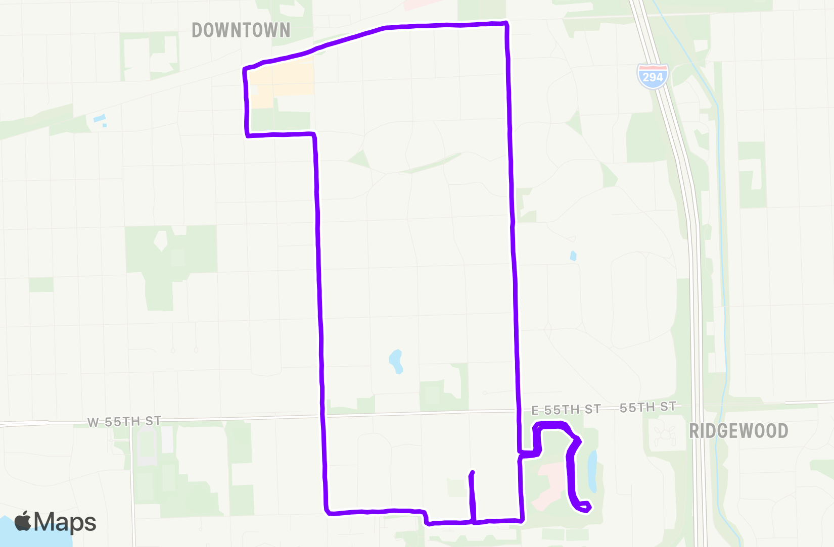 Run route map