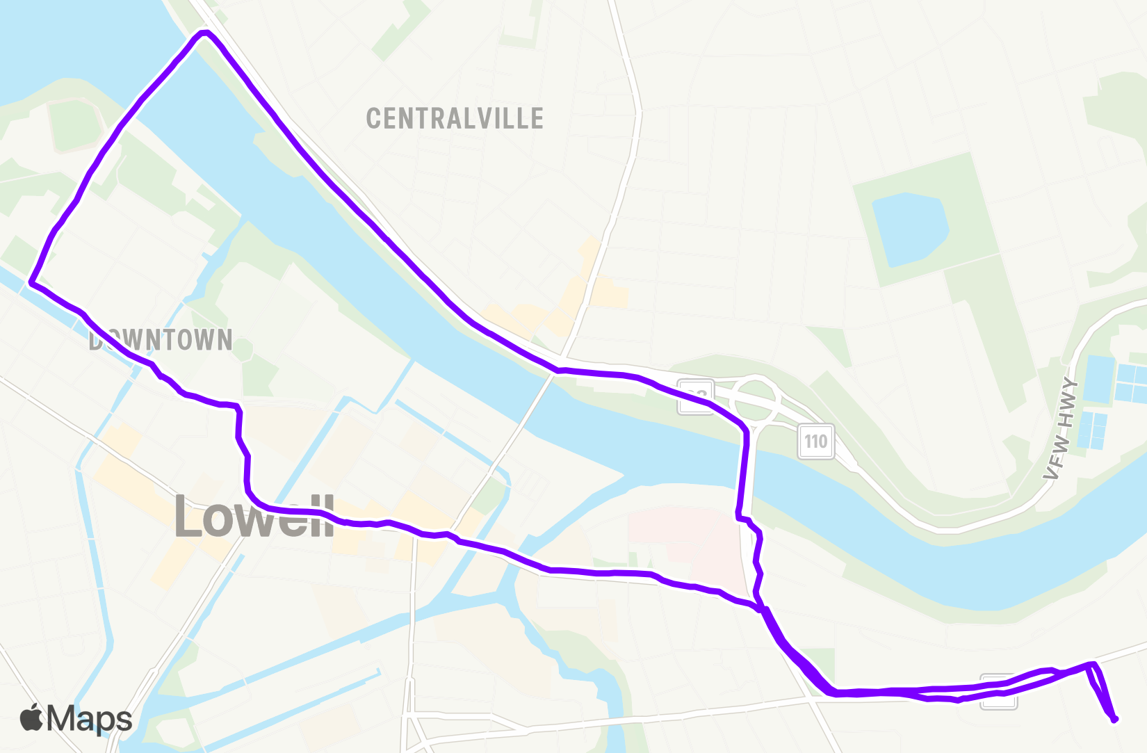 Run route map