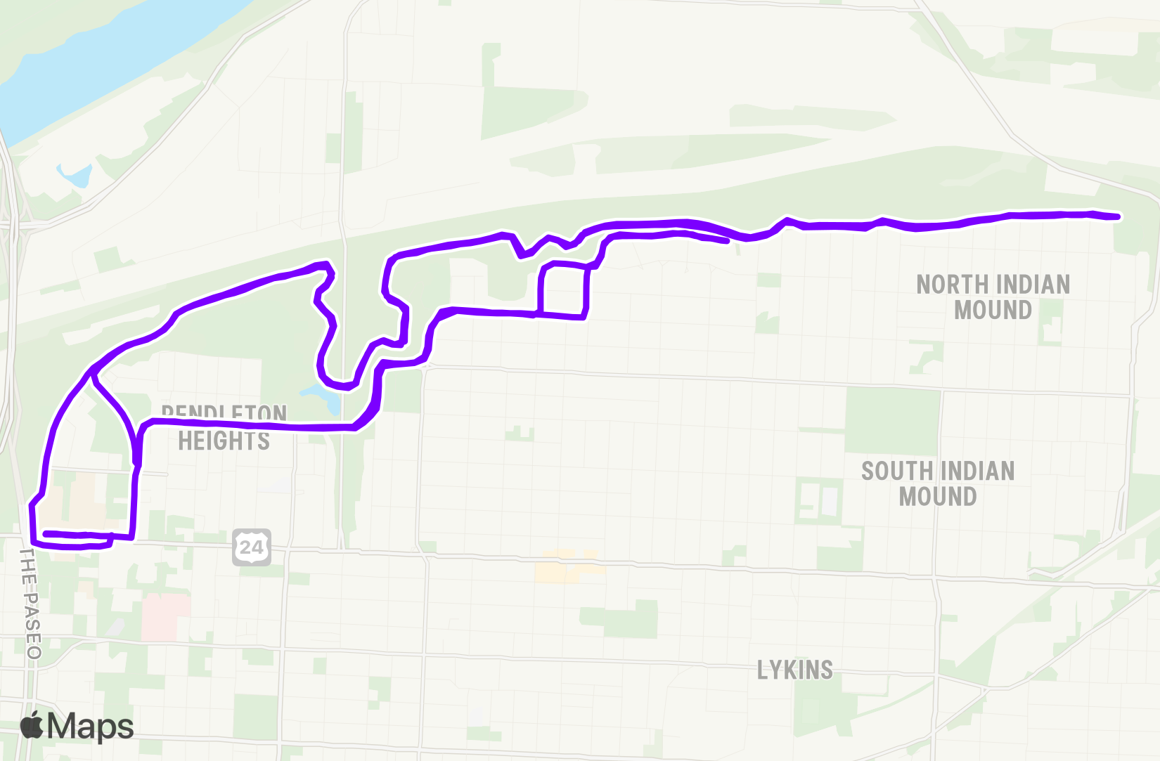 Run route map