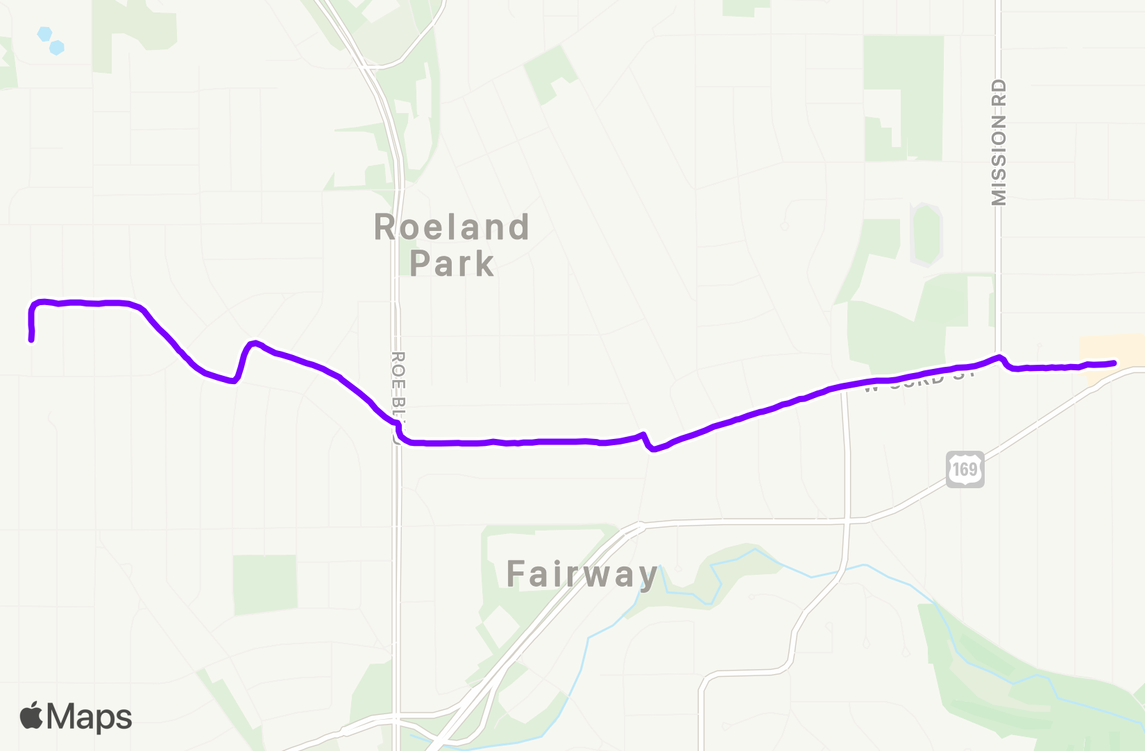 Run route map