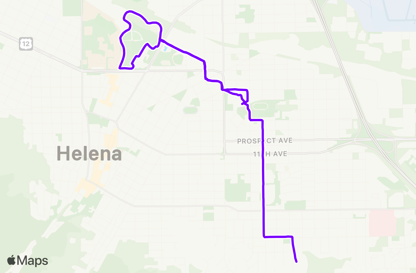 Bike route map