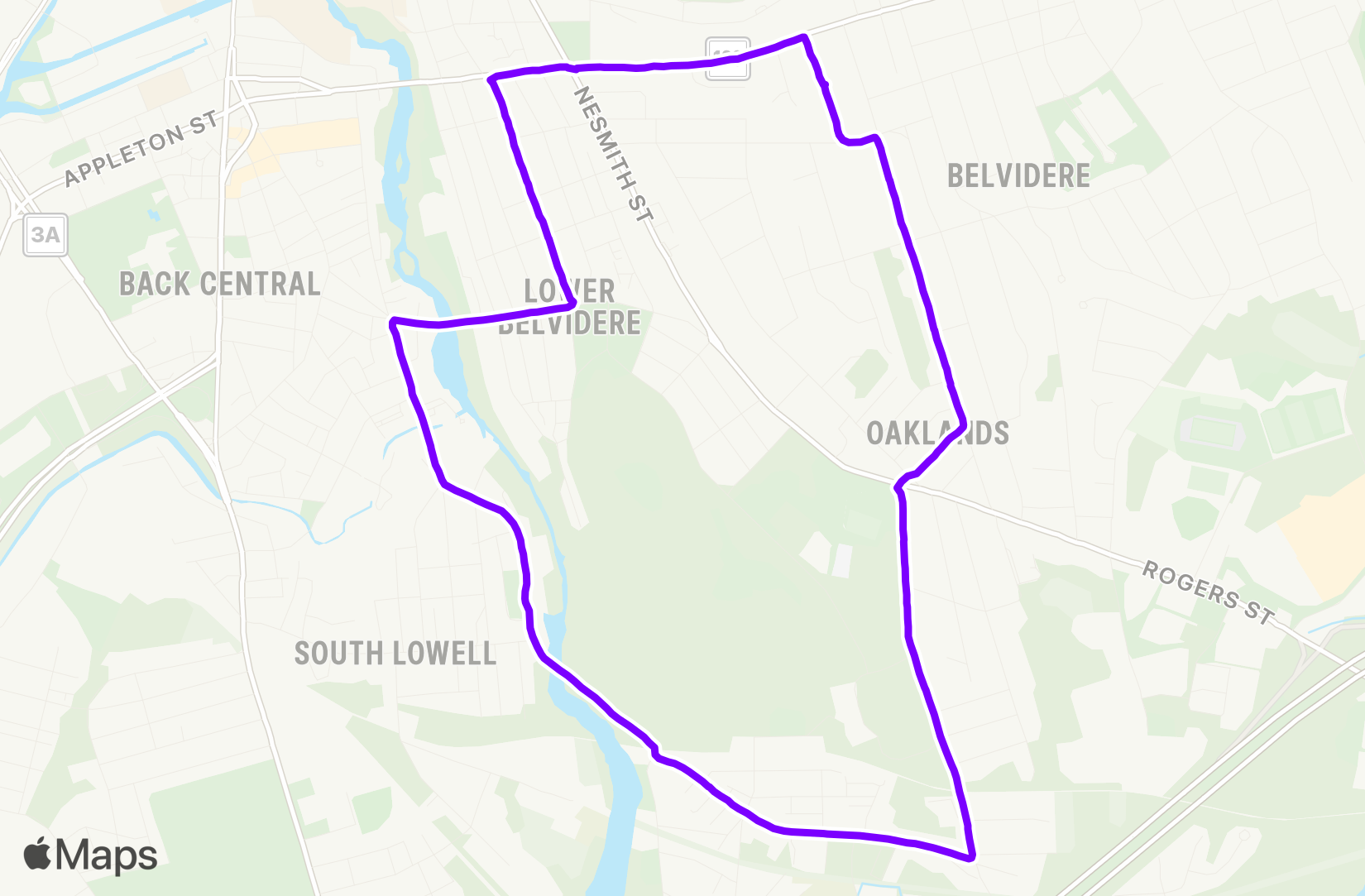 Run route map