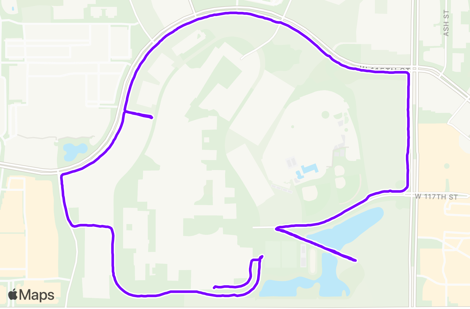 Run route map
