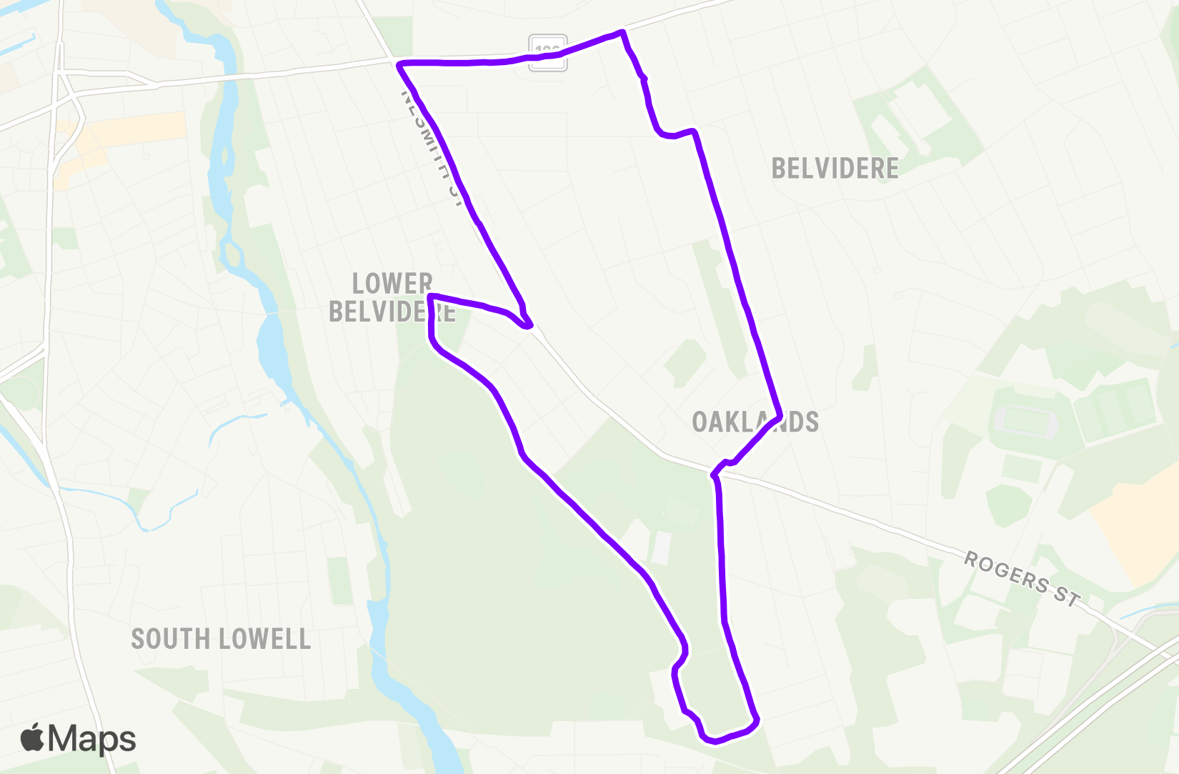 Run route map