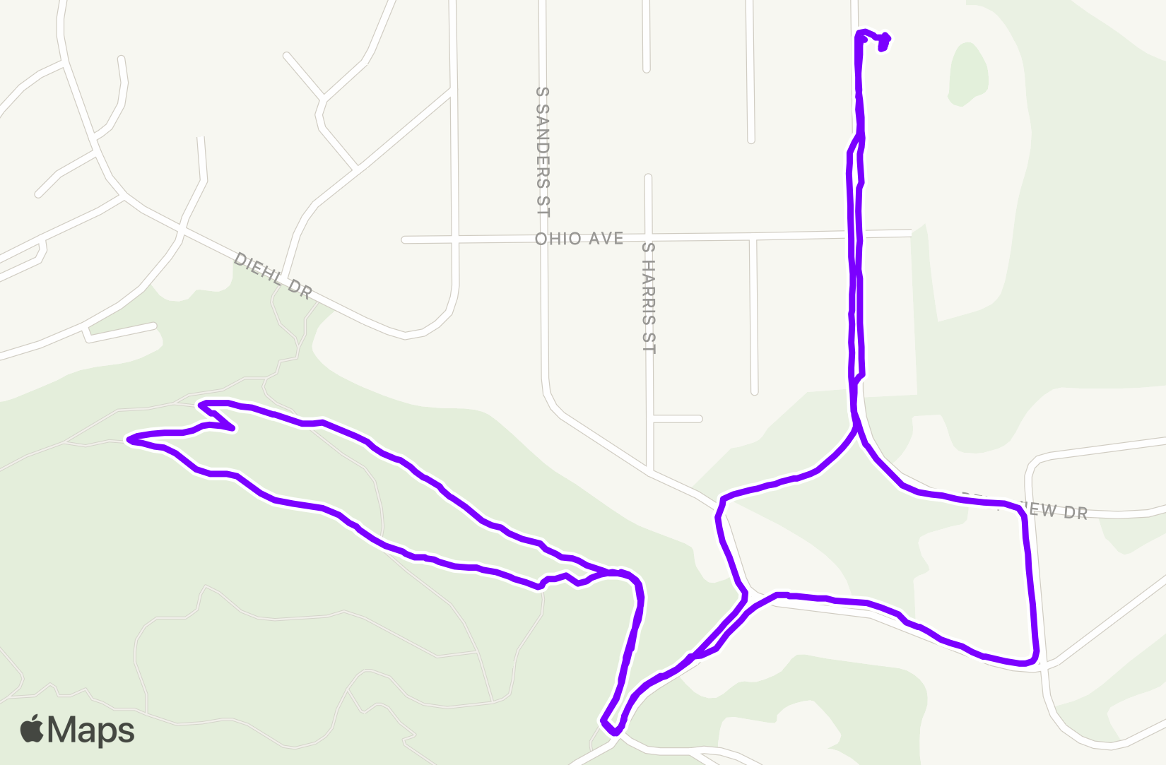 Walk route map