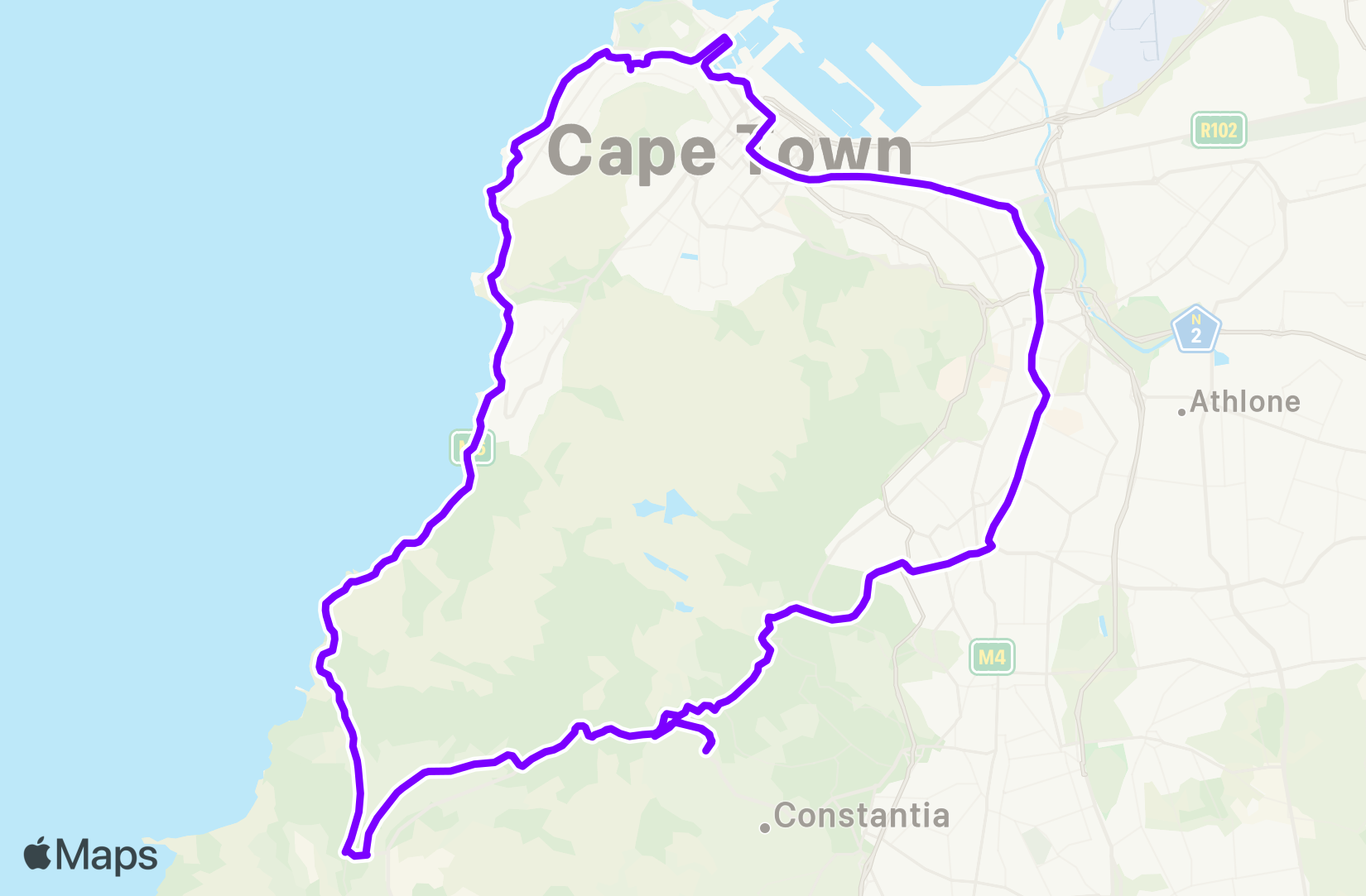 Bike route map