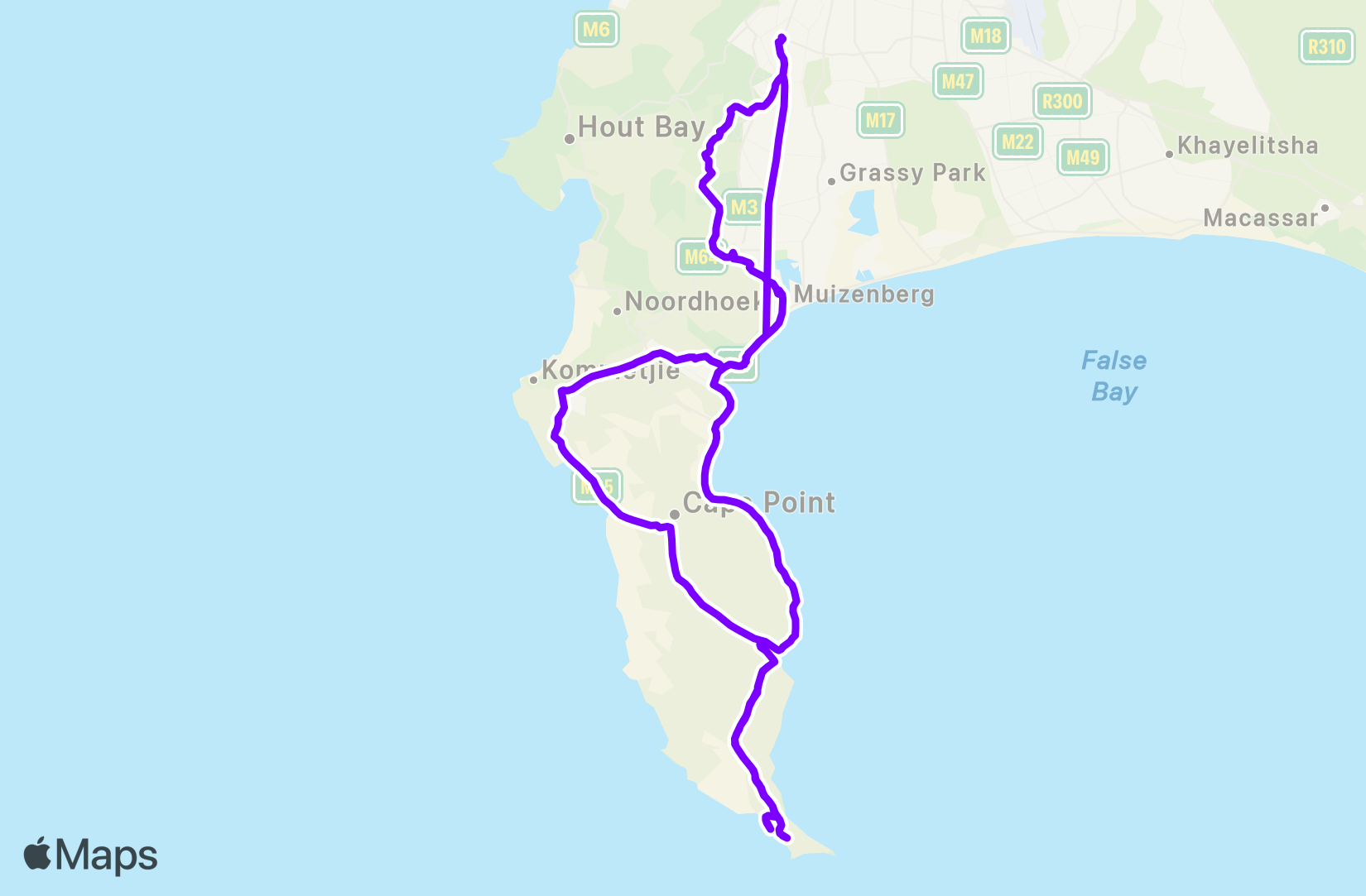 Bike route map