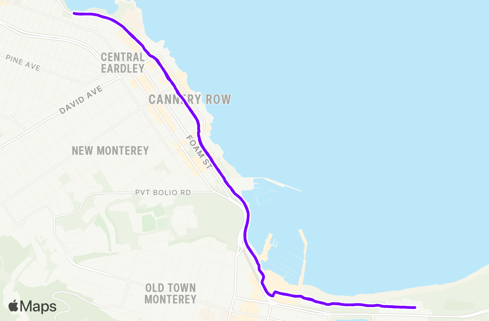 Run route map