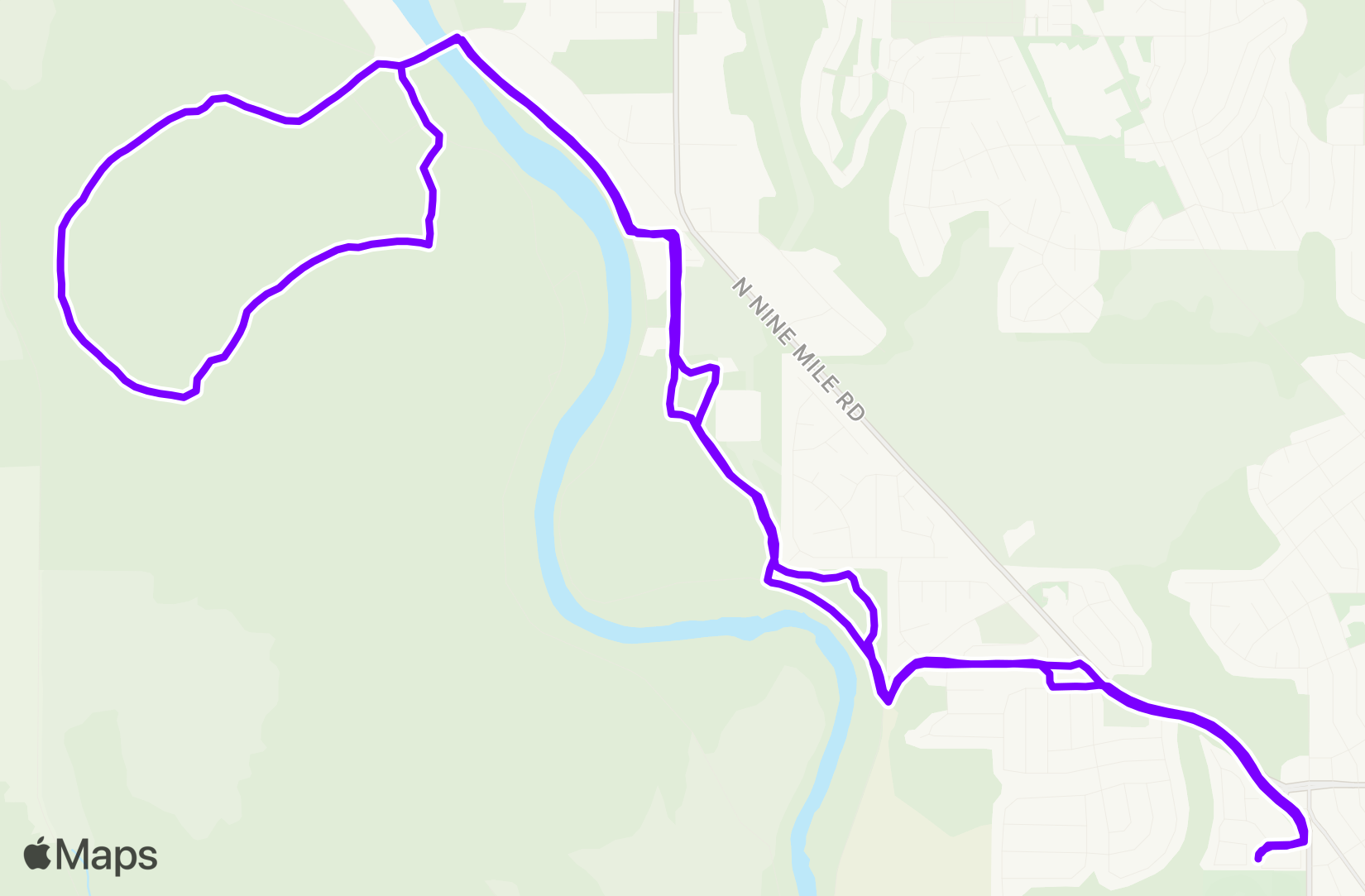 Run route map