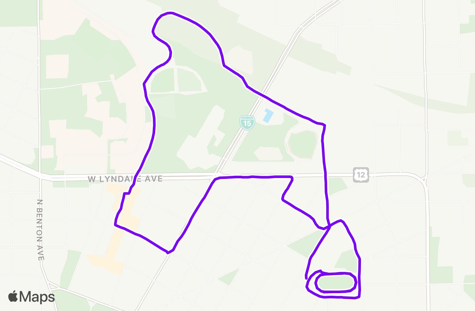Run route map