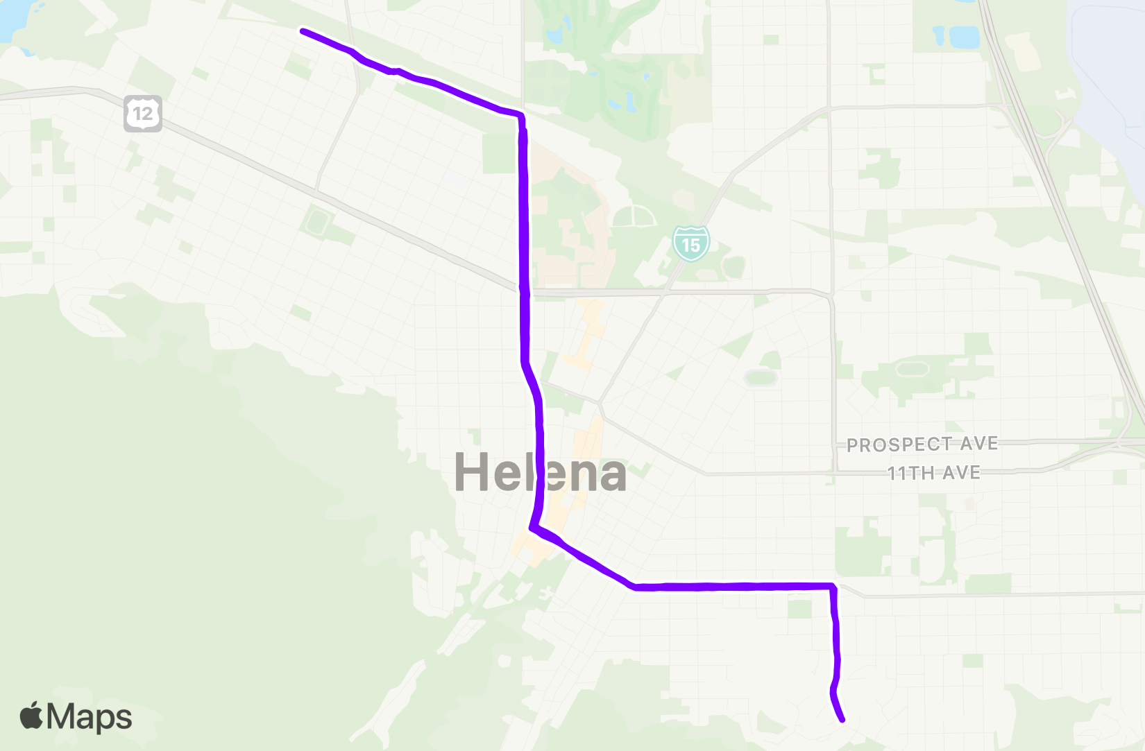 Run route map