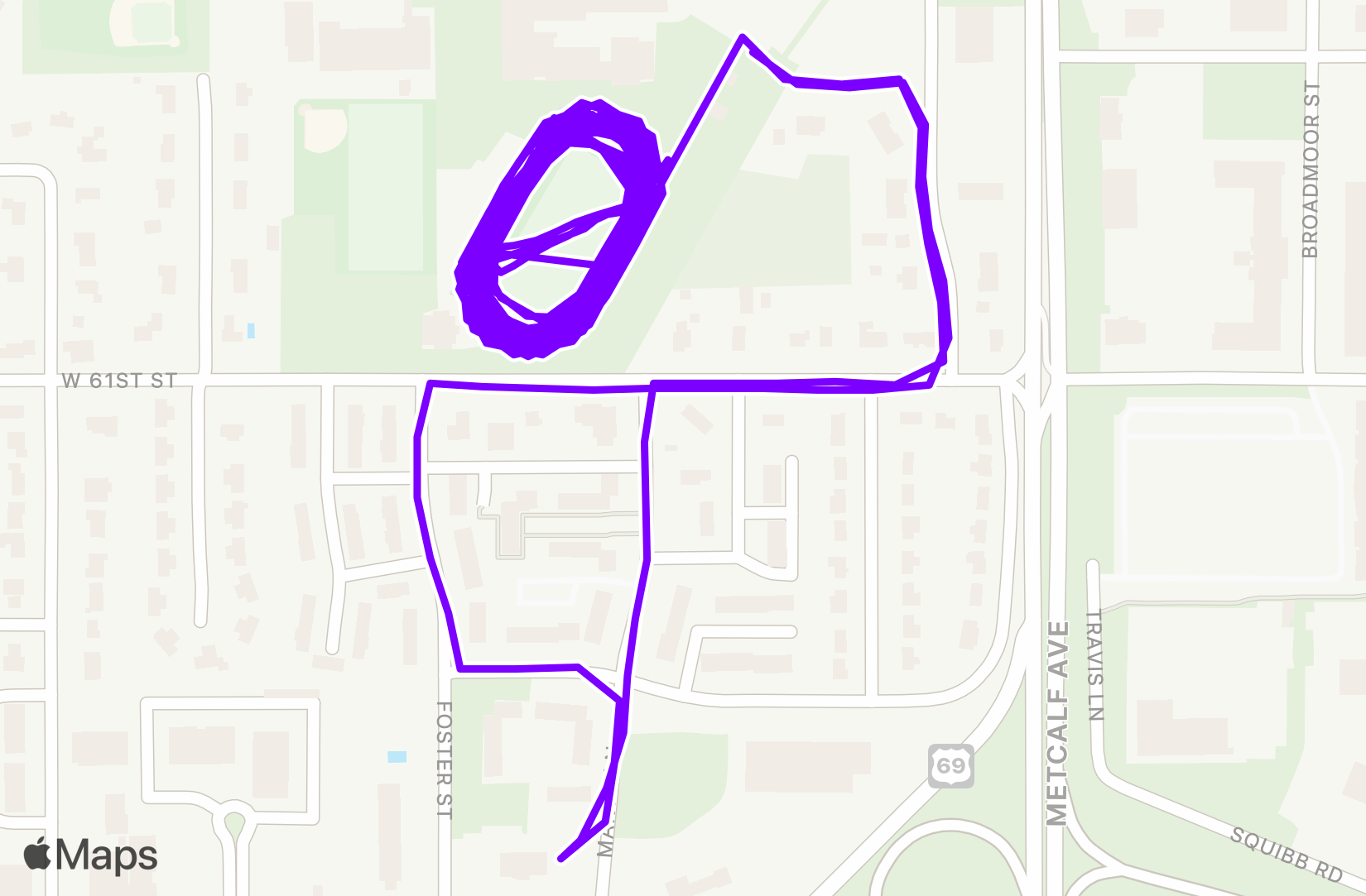 Run route map